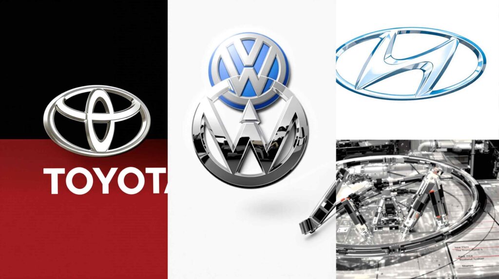 Automobilové značky Hyundai Toyota Volkswgen