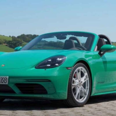 Zelené Porsche Boxter elektrické