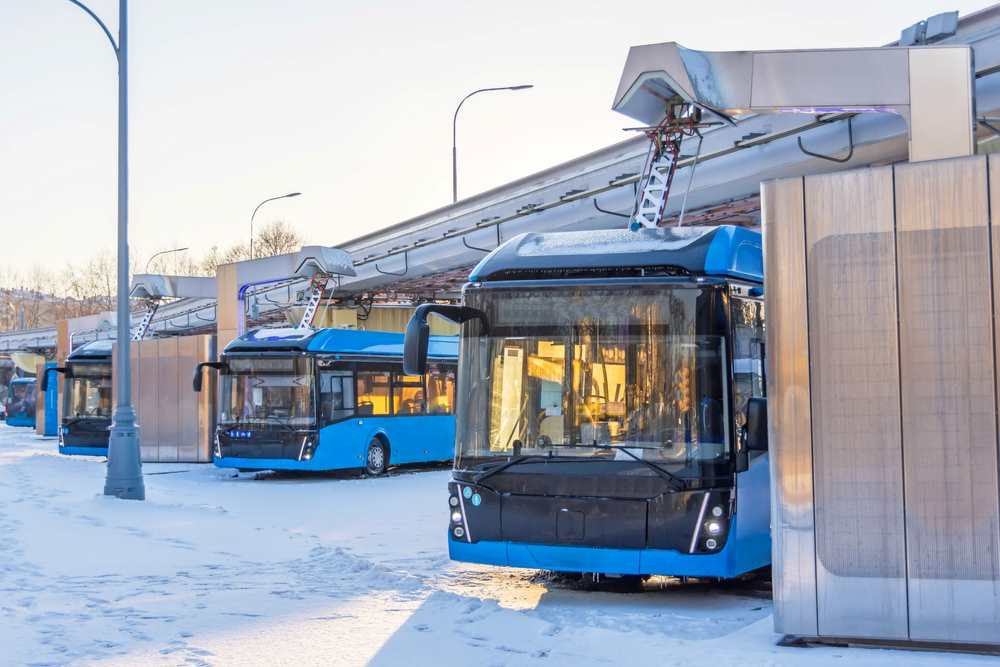 Elektrické autobusy v zime