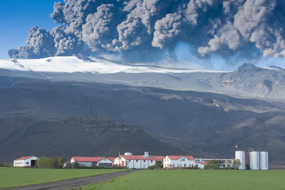 Sopka Eyjafjallajokull Island