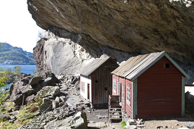 Jøssingfjorden červený dom
