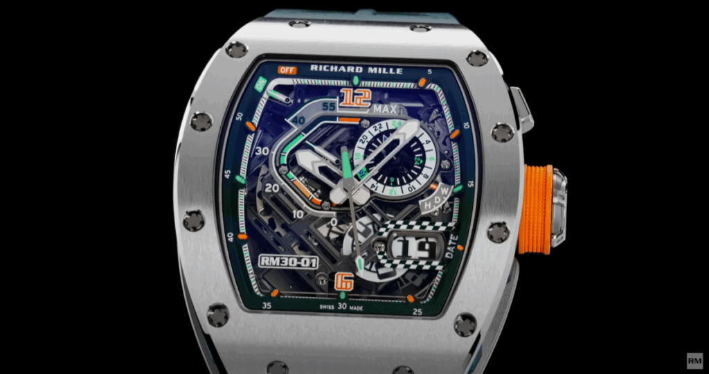 Exkluzívne hodinky Richard Mille RM 30-01 LMC v charakteristickej zeleno-bielej farebnej kombinácii pripomínajúcej legendárne preteky Le Mans. Limitovaná edícia len 150 kusov z nich robí vysnívaný kúsok pre zberateľov.
