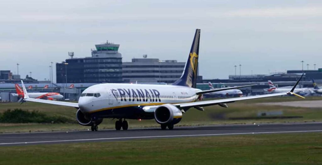 Lietadlo na dráhe Ryanair