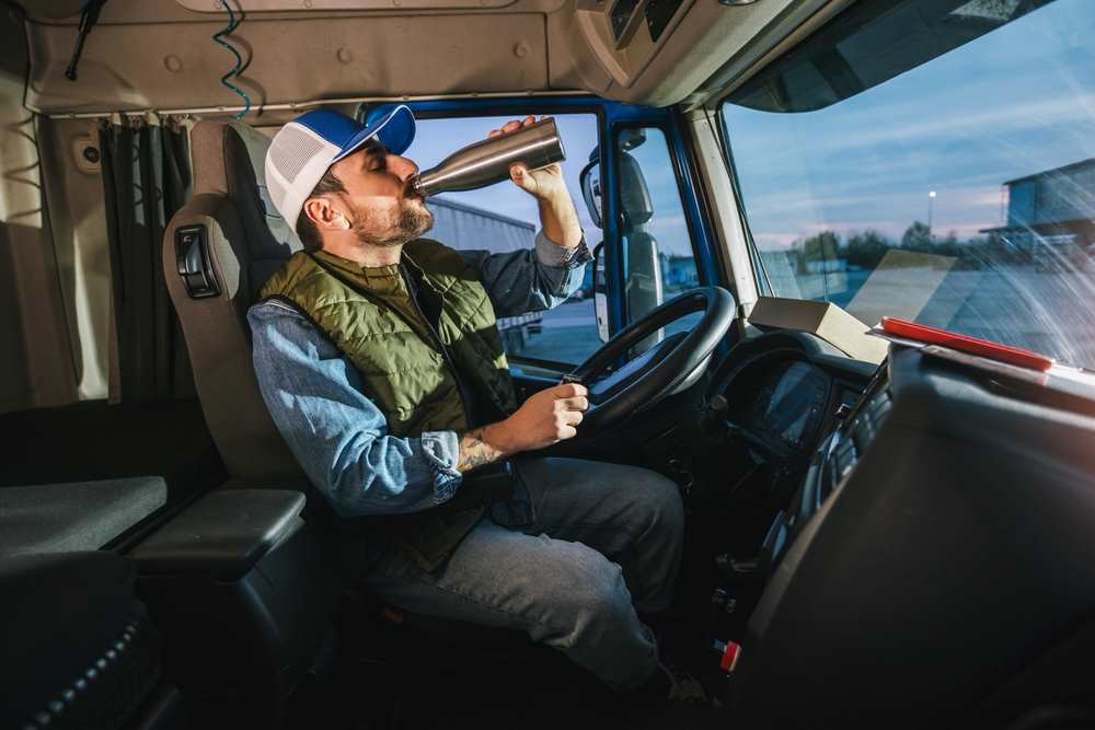 Vodič kamióna alkohol