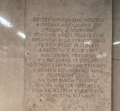 Pamatná tabuľa Metro Praha Mustek