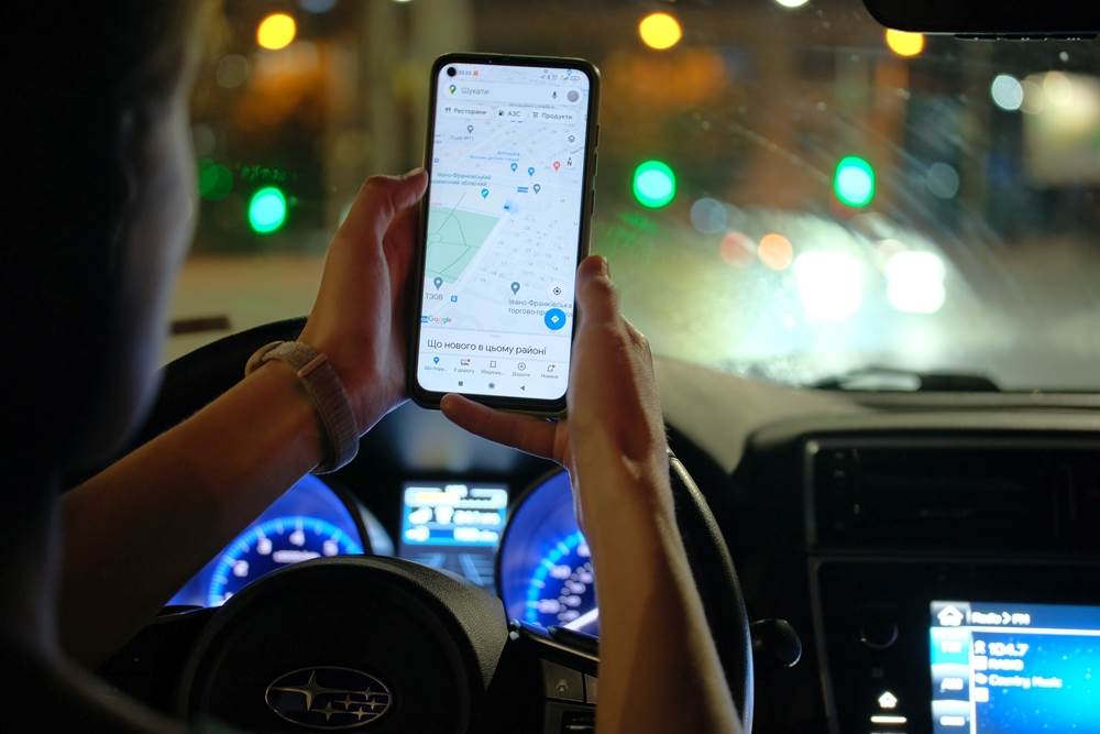 mobil Google maps auto