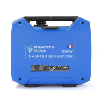 Prenosný invertorový generátor Ultimatron 1200 W váži len 11,5 kg a ponúka výkon 1200 wattov pri štartovaní. Ideálny pre kempovanie, výpadky elektriny alebo prácu na stavbe.