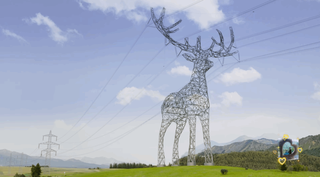 Vizualizácia stožiara v podobe jeleňa