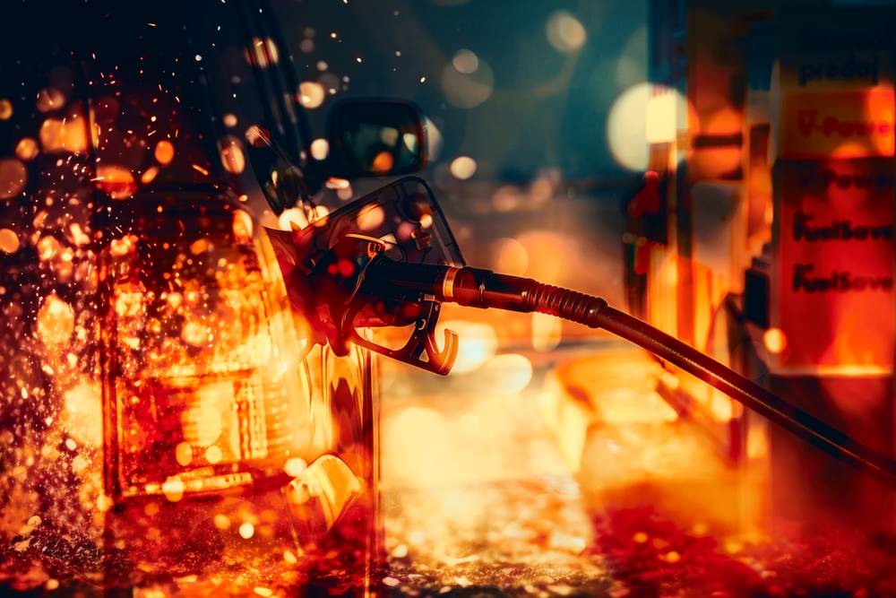 Požiar na čerpacej stanici