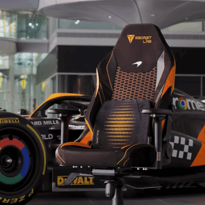 Herné kreslo McLaren vzniklo v spolupráci s Herman Miller. Ponúka ergonomický dizajn, materiály zo superšportov a ikonickú oranžovú farbu Papaya.