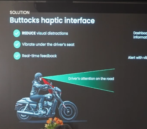 ViberAlert je vibračná podložka do sedadla motocykla. Varuje jazdca pred nebezpečenstvom vibráciami v konkrétnej zóne sedadla.