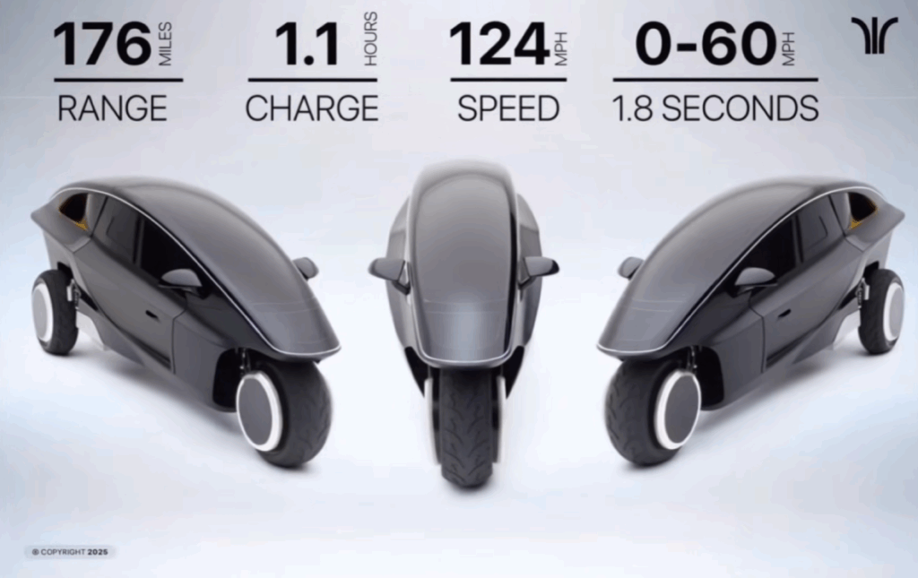 Will.i.am predstavil elektrické vozidlo Trinity na veľtrhu CES 2026. Trojkolka s AI mozgom od Nvidia stojí 30 000 dolárov.