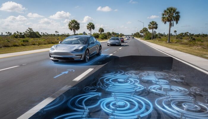 Florida stavia diaľnicu, ktorá nabíja elektromobily počas jazdy: Budúcnosť je tu