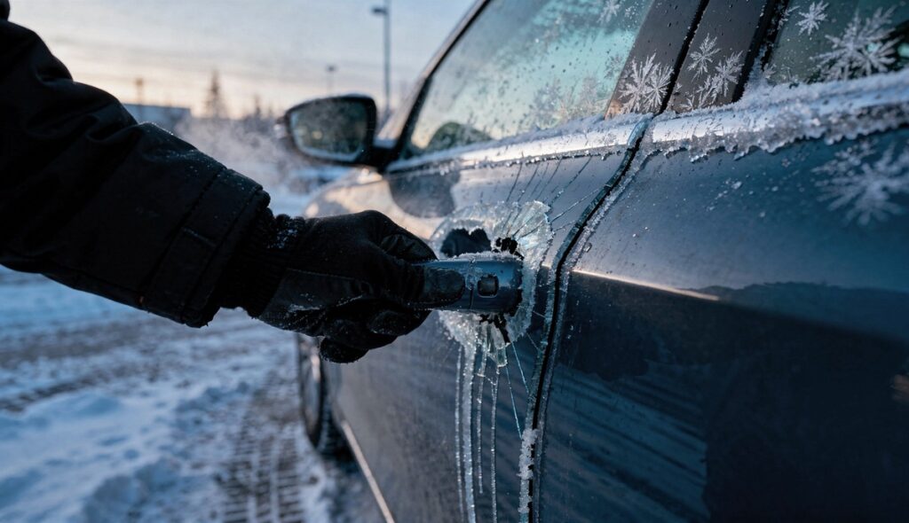 zamrznute dvere auta