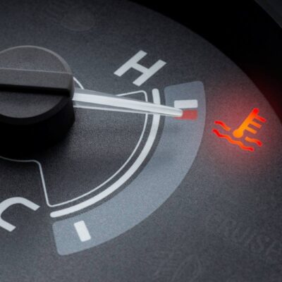 Kontrolka teploty motora červená