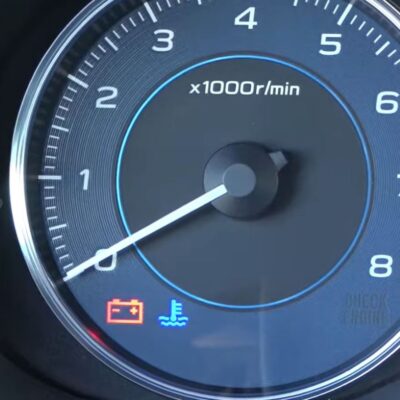 Modrá kontrolka teploty motora