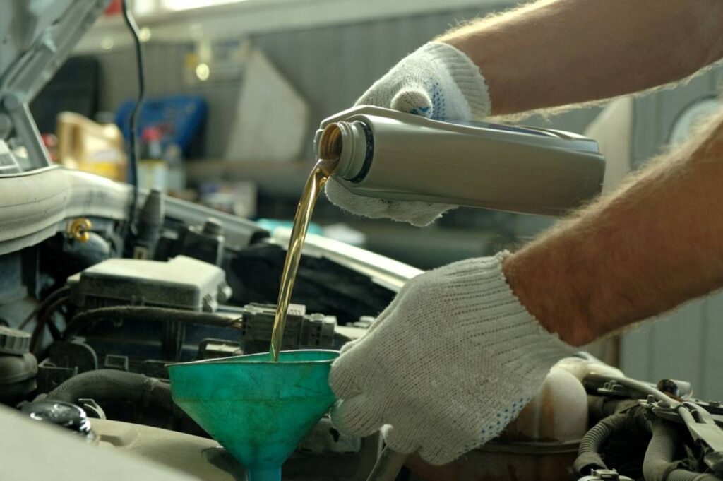 Výmena oleja v motore