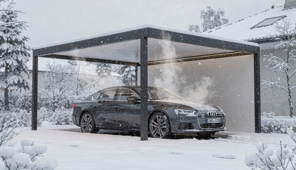 pristresok, sneh zima