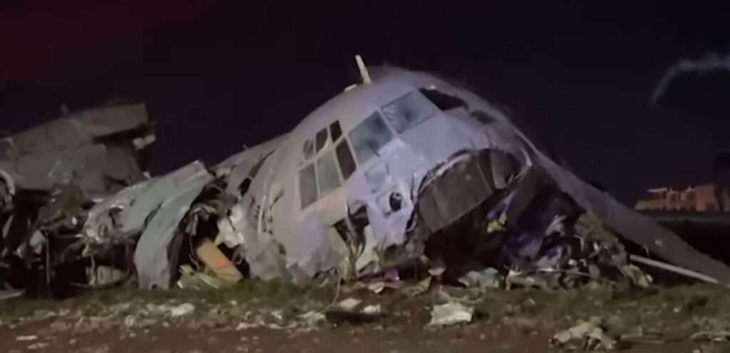 Havarované vojenské lietadlo