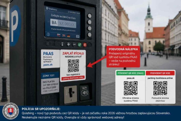 Zaplatíš parkovanie a prídeš o peniaze: Podvodníci menia QR kódy na parkovacích automatoch