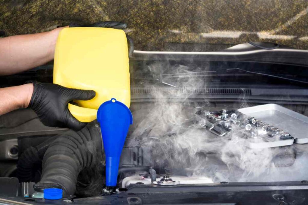 Prehriaty motor v letnej premávke