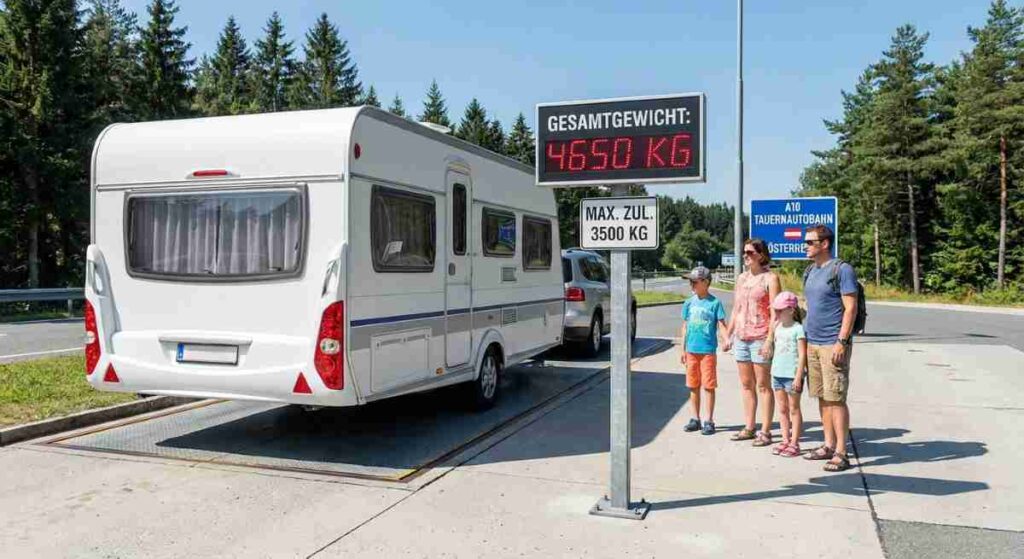 Váženie karavanu pred dovolenkou odhalí prekročenie limitu ešte pred odchodom na rakúske cesty.