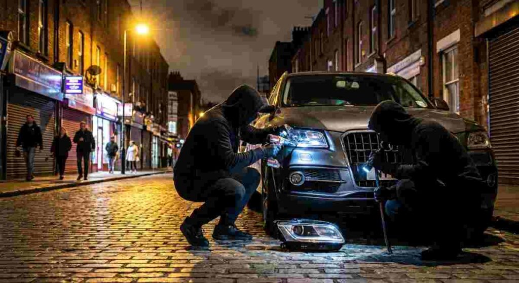 Zlodeji vypáčia laserové svetlomety z luxusných SUV priamo na ulici za menej ako dve minúty.